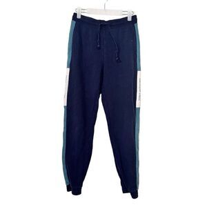 American Eagle Outfitter Fleece Drawstring Jogger Sweatpants Blue White Size XS